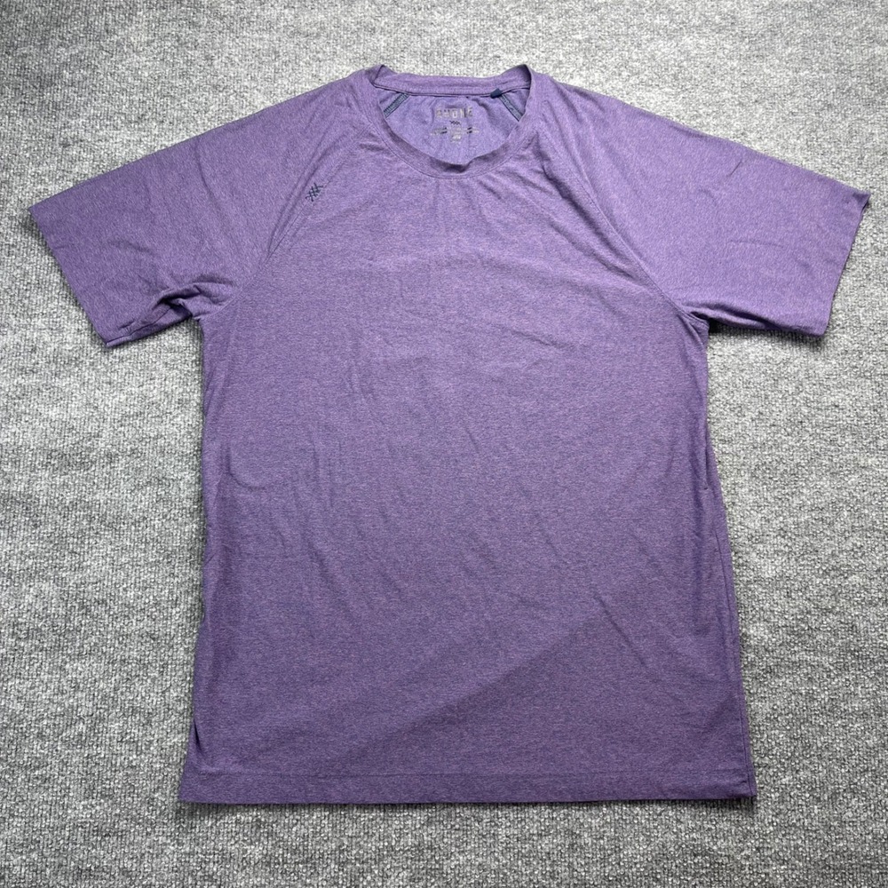 Rhone Reign Training Tee Mens Med Purple Heathered Short Sleeve Athletic Shirt